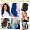 Easyouth 16inch Blue Hair Extensions Tape in Human Hair Invisible Tape in Extensions Human Hair Colored Tape in Hair Extensions Blue Hairstyle 25g 10pcs