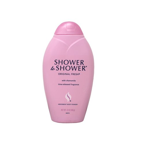 Shower to Shower Absorbent Body Powder, Original Fresh with Chamomile, 13-Ounce Bottles (Pack of 2)