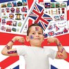 Generic British Temporary Tattoos Birthday Party Supplies Favors Decorations Super Cute 96PCS Fake Tattoos Stickers for Boys Girls School Classroom Rewards Gifts Ideal Halloween