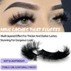 IFSOWDRA Mink False Lashes Dramatic D Curl Strip Lashes Wispy 20mm/25mm Long Full False Lashes Pack, 3D Mink Cat Eye False Eyelashes Natural Look