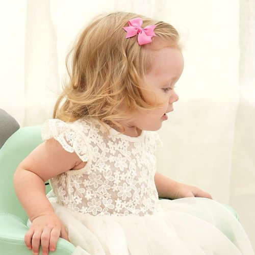 40PCS 2 Inch Baby Hair Bows Clips for Girls Grosgrain Ribbon Fully Lined Infant Hair Clips Accessories for Baby Girls Newborns Toddler in Pairs