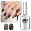 GAOY Jelly Nude Black Gel Nail Polish, 16ml Sheer Neutral Translucent Soak Off Gel Polish, UV Light Cure for Nail Art DIY, 1724 Smoked Glass