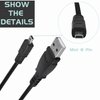 SLLEA 3.3ft USB Mini-8pin PC Charger + Data SYNC Cable Cord for Sanyo Camera Xacti VPC-E1600TP