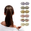 JULIYOOYOO Crystal Hair Barrette Clips for Women and Girls,Stylish and Elegant Hair Accessories,Hair Barrette Clip with Rhinestones Embedded as Decoration Teacher Appreciation Gifts(Yellow)