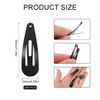 ASUNFO 200 Pcs Snap Hair Clips Small Mini Metal Barrettes Hair Pins Hair Accessories for Women Girls Black 30mm