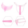 Eyebrow Stencils, Eyebrow Template, Eyebrow Shaping Kit, 8 Styles Reusable Eyebrow Stencil with Handle and Strap, Washable, Pink