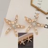 3Pcs Pearl Starfish Rhinestones Hair Clips Hair Barrette Headwear Bobby Pin Hairpin Headwear Bang Clamps Bridal Flower Girl Accessories for Women Girls