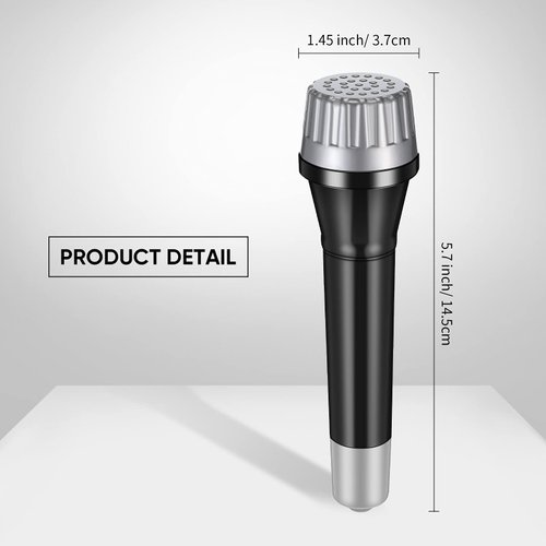 Jerify 6 Pieces Toy Microphone Set for Kids, 5.7 Inch Plastic Costume Props Mics for Karaoke Fun Stage Costume Birthday Party Props Birthday Halloween Party Favors