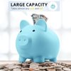 Piggy Bank for Kids Adults, Vcertcpl Unbreakable Plastic Piggy Bank Coin Bank Money Saving Box for Cash Saving, Kids Bank Money Jar Adults, Piggy Bank for Boys Girls, Gift Toys Banks for Kids (Blue)