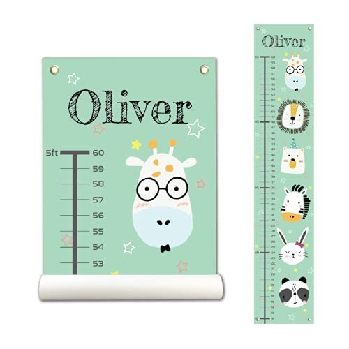 Personalized Kids Canvas Growth Chart, Height Chart, Growth Chart Banner, Football