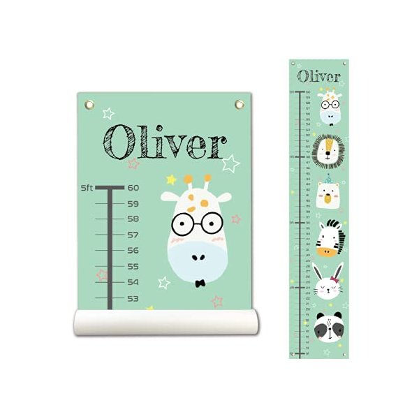 Personalized Kids Canvas Growth Chart, Height Chart, Growth Chart Banner, Football