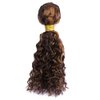 Dark Brown Kinky Curly Bundles Highlight Curly Wave Human Hair Bundles 24 26 28 Inch P4/30 Human Hair Bundles 8a Grade Double Weft Brazilian Virgin Hair Silky Soft Weave Extensions Piano Color