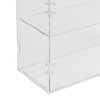 Acrylic Display Case 3 Tier Clear Display Case with Cabinet Door Desktop Dustproof Collectibles Showcase for Figures, Doll, Toy, Souvenir, Dessert, 11 x 4.7 x 14.2in