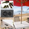 2 Sets 2 Inch Patio Table Umbrella Hole Ring and Cap Set, Standard Size Umbrella Thicker Hole Ring Plug and Cap Set Table Umbrella Hole Ring Cover Set (Black)