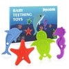 Yoolane Baby Teething Toys Teethers for Babies 3-24 Months Ocean Sea Animals Silicone Teether for Toddler Infant Boy Girl BPA Free Freezable Teething Relief Chew Toy Soothe Sore Gums | 4 Pieces Set