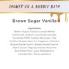 LaLicious Brown Sugar Vanilla Shower Oil & Bubble Bath - Shower Cleanser with Topical Probiotics & Grapeseed Oil, No Parabens (10oz)