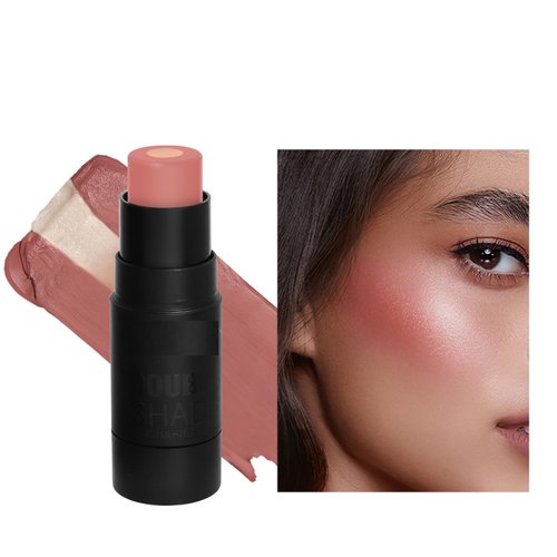 MAEPEOR Matte Blush 6 Color Smooth Creamy Shiny Glow Face Blush Long-Lasting Lightweight Buildable Face Blush for Cheeks (Color 03)