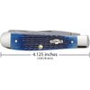 Case WR XX Pocket Knife Navy Blue Bone Trapper Item #2800 - (6254 SS) - Length Closed: 4 1/8 Inches