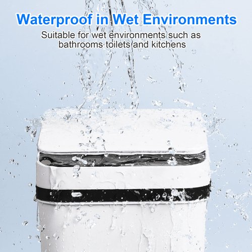 Anborry Bathroom Smart Touchless Trash Can 2.2 Gallon Automatic Motion Sensor Rubbish Can with Lid Electric Narrow Small Garbage Bin for Kitchen, Office, Living Room, Toilet, Bedroom, RV