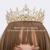 COCIDE Queen Crown for Women Crystal Tiara and Crown for Girl Rhinestones Hair Accessories for Wedding Bride Birthday Party Prom Bridal Bridesmaid (Gold)
