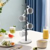 Gypie Marble Mug Holder Tree, 8 Hooks Coffee Cups Stand, New Upgraded Stable Mug Stand for Kitchen Counter Cabinet Cafe Black