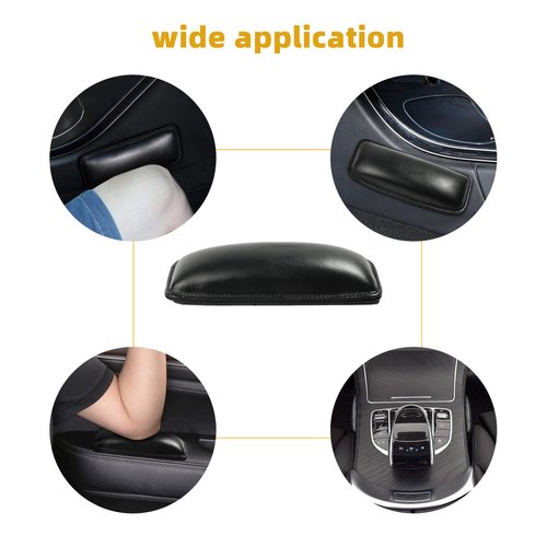 YAKEFLY 2 Pack Soft Car Center Console Knee Leg Elbow Cushion Pad,Universal Leather Car Armrest Pillow Car Knee Cushion Elbow Pillow Thigh Support Comfort Pillow,Automotive Interior Accessories
