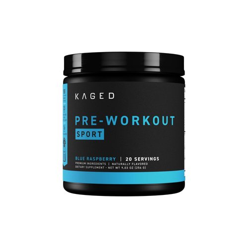 Kaged Pre-Kaged Sport Pre Workout Powder | Blue Razz | Energy Supplement for Endurance | Cardio, Weightlifting Sports Drink | 20 Servings