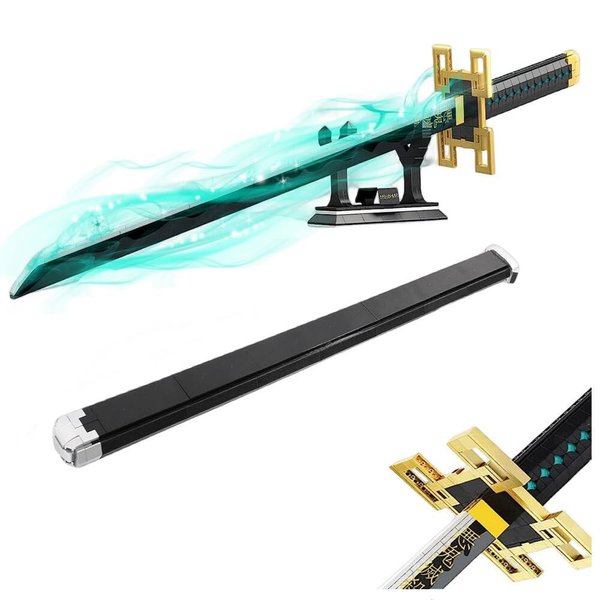 Demon Slayer Swords Muichirou sword Compatible with Lego, demon slayer sword Building Block Set with Scabbard and Stand, 771pcs Anime Swords Building Set, Suitable for Adults and Children 6+ Gift Set.