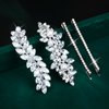 WHAVEL Hair Clips, 4Pcs Rhinestone Hair Pins for Women, Silver Bridal Barrettes, Wedding Hair Accessories for Bride Bridesmaid
