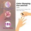 Color Changing Gel Nail Polish Set for DIY Manicure Nail Art, Blue Gel Polish High Gloss Shine Purple Nail Polish, Quick Dry Gel Nail Polish Without UV Lamp (4 Colors Set 7ml)