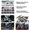 RC Screw Kit 643 PCS RC Car Parts Hardware Fasteners Assortment for Traxxas Axial Redcat HPI Arrma Losi 1/8 1/10 1/12 1/16 Scale RC Crawler Truck Car Buggy Short Course Car Track Car