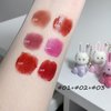 Bekoeen 3Psc Rabbit Key chain Jelly Lip Glaze,Moisturising Crystal Keychain 2 in 1Lip Glow Gel,Sparkling Lipgloss Liquid Lipstick Set, Hydrating Sweet Lip Gloss Set