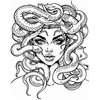 Dopetattoo 6 Sheets Fake Tattoos Medusa Tattoo Temporary Tattoos Suitable for Adult Women Men for Children Boys and Girls