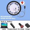 Hover Soccer Ball, Easter Basket Stuffers Rechargeable Soccer Ball Easter Toys Indoor Floating Soccer Ball with LED Light Foam Bumper Easter Gifts for Kids Boys Girls (Black)