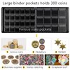Coin Collection Supplies Holder Book for Collectors, 300 Pockets Coin Collection Organizer Storage Box Case Album for 20/25/ 27/30/ 38mm Coins- Black