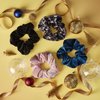 The Original Scrunchie® Luxury Velvet Gift Set Includes 4 Unique Scrunchies: Leopard, Black, Pink, Teal in Acrylic Presentation Box