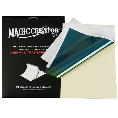 Tattoo Transfer Paper, OTBK 20pcs Sheets Stencil Transfer Paper for Tattooing, A4 Size (Stencil Transfer Paper 20pcs)