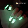Fokostar Glow in the Dark Nail Gel Polish Translucent Color Changing, 0.5 fl oz Nail Art Neon Top Coat for Women