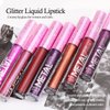 Boobeen Metallic Liquid Lipsticks Matte Lips Lipstick Pearl Glitter Lip Gloss High Pigment Long Lasting Nonstick Lip Glaze Makeup for Women and Girls (C-07)
