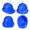 Gejoy 36 Pieces Construction Hats Bulk Plastic Worker Hat Funny Construction Party Hats for Kids Dress up Birthday Party Supplies(Blue)