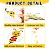 Qyeahkj 84 Pcs Bee Party Decorations Bumble Bee Baby Shower Birthday Party Decorations Hanging Swirl Foil Ceiling Streamers First Bee Themed Party Supplies for Kids Birthday Bee Day Classroom Decor