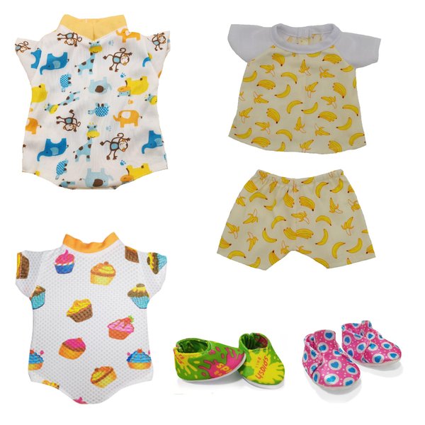 Xunwa Baby Dolls Clothes for 12 Inch Alive Dolls,Doll Clothing Outfits Accessories Shoes for 10-11-12 Inch Reborn Baby Doll Boy Girl(pattern1, 11)