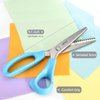 Zicolu 9" Pinking Shears for Fabric Cutting, Zig Zag Scissors, Scrapbook Scissors Decorative Edge for Adults, Great for Many Kinds of Sewing Fabrics Leather and Craft Paper, Professional Dressmaking