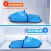 NEWGO Foot Ice Pack Slippers for Plantar Fasciitis, 2 Pack Gel Ice Packs for Foot Pain Relief, Hot Cold Therapy Gel Ice Slippers Cold Compress for Post Foot Surgery, Swollen Feet - Blue
