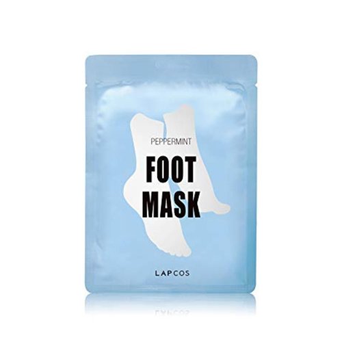 LAPCOS Foot Mask, Moisturizing Spa Treatment with Peppermint and Lavender, Repair Dry Cracked Heels & Feet, Korean Beauty Favorite, 1-Pack