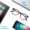 ANDWOOD Blue Light Blocking Glasses Women Men Computer Small Face Frame Bluelight Blocker Teens Square Frame Leopars