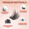 Cluster Lashes Wispy Individual Lash Extensions D Curl Natural Lash Clusters 10-14.5MM 132 Pcs DIY Eyelash Extension Cat Eye Eyelash Clusters with Tweezers Self-application at Home by MLEN DIARY