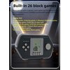 HLF Retro Block Game Console Cool Shape 26 Brick Games Silicone Button Powered by 2*AAA batteries Speed/difficulty Can Be Adjusted Handheld Game Toy Children/Teens/Birthday (White)