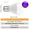 Onforu 15W LED Black Light Bulbs, A19 E26 Blacklight Bulb 120W Equivalent, Purple Bulb 385-400nm, Glow in The Dark for Halloween, Black Light Party, Body Paint, Fluorescent Poster, 6 Pack