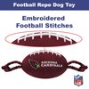 Pets First NFL Arizona Cardinals Football Dog Toy, Tough Quality Nylon Materials, Strong Pull Ropes, Inner Squeaker, NFL Team Color